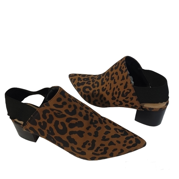 NEW SCHUTZ Animal Print Slink Back Nobuck Willwood Close Toe Slip-On Shoes Sz 38 - Picture 1 of 14